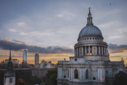 St. Paul's Cathedral at Sunset in London England